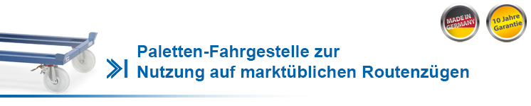 Paletten-Fahrgestelle für Routenzüge