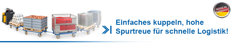 Paletten-Fahrgestelle als Routenzug 