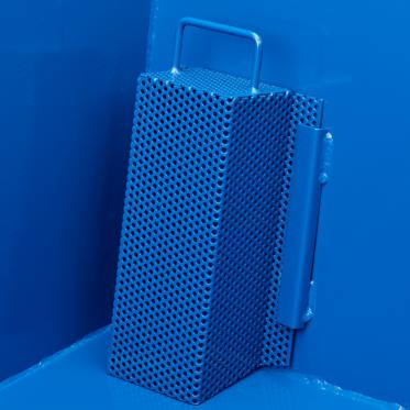 Siebblockeinsatz und Ablasshahn 