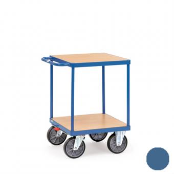 fetra Tischwagen mit 2 Holzladeflächen ( brillantblau oder anthrazitgrau ) 