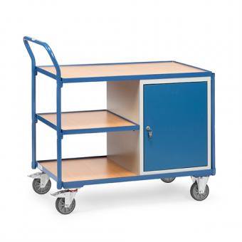 fetra Tischwagen mit Stahlschrank 