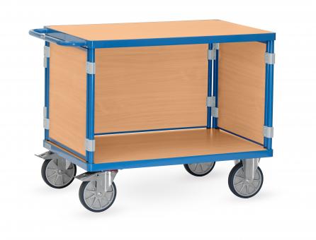 fetra Dreiwand-Tischwagen mit 2 Böden, 2 Stirnwänden und 1 Längswand 