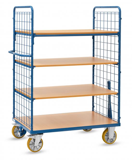 fetra Etagenwagen 4 Böden Stirnwände Drahtgitter Höhe 1.800 mm 