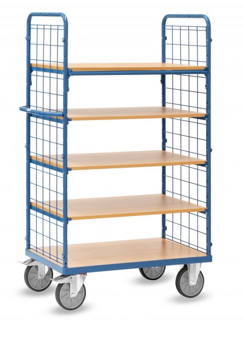 fetra Etagenwagen 4 Böden Stirnwände Drahtgitter Höhe 1.800 mm 