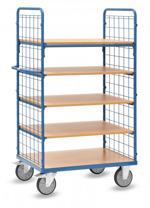 fetra Etagenwagen 4 Böden Stirnwände Drahtgitter Höhe 1.800 mm 