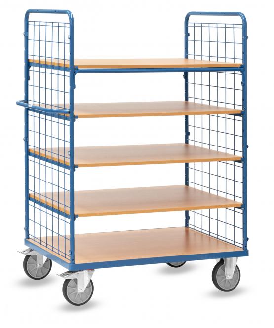 fetra Etagenwagen 4 Böden Stirnwände Drahtgitter Höhe 1.800 mm 