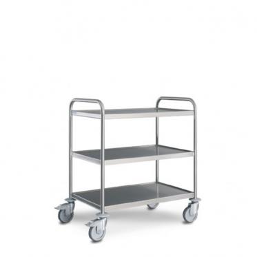 Servierwagen aus Edelstahl 