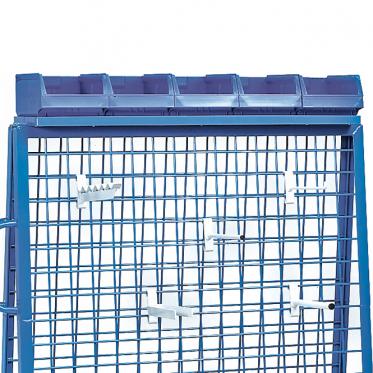 Ablage mit Sichtlagerlkästen 