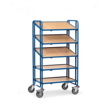 fetra Eurokasten-Wagen 5 variabel einschraubbare Böden 820 x 610 mm 