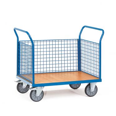 fetra Dreiwandwagen mit Drahtgitter-Füllung 