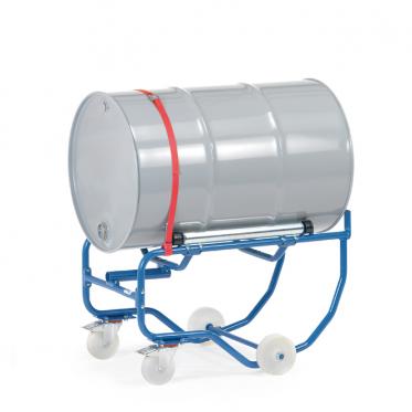 fetra Fasskipper Polyamid-Radsatz und 2 Lenkrollen breite Fassauflage 1