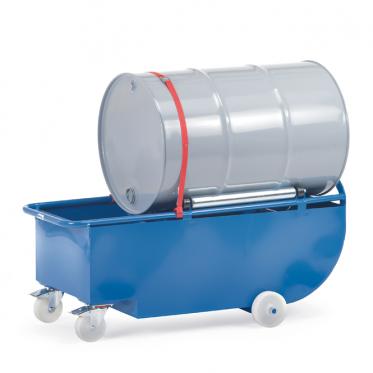 Fasskipper für 200-Liter-Stahlfässer Auffangwanne breite Faßauflage 1