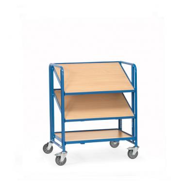 fetra Eurokasten-Wagen 3 variabel einschraubb. Holzböden 825 x 610 mm 1