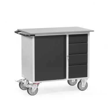 fetra Werkstattwagen mit Schrank und 4 Schubladen 