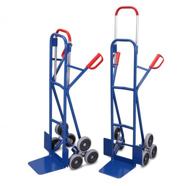 Stufenkarre - rückenschonender Transport auf Treppen, Stahlrohr mit 3-Rad-Stern 