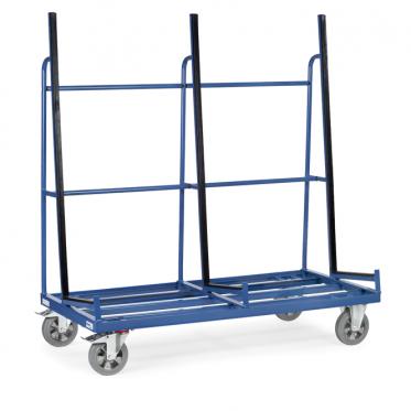 fetra Plattenwagen / Glaswagen einseitige Anlage 1 | blaugraue Elastic Bereifung