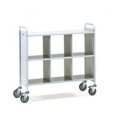 fetra Bürowagen für Ordner bzw. Mappen mit 3 Böden und 2 Trennwände 