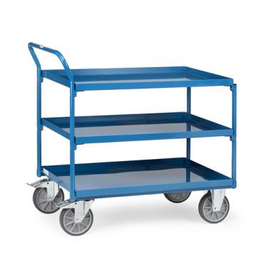 fetra Tischwagen mit 3 öldichten Wannen schräger Griff 