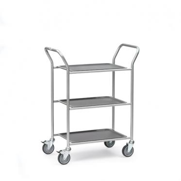 fetra Tablettwagen mit 3 Ebenen für lose Tabletts 1 | TPE Bereifung