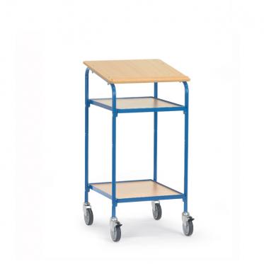 fetra Rollpult mit Schreibfläche und 2 verstellbaren Böden 1