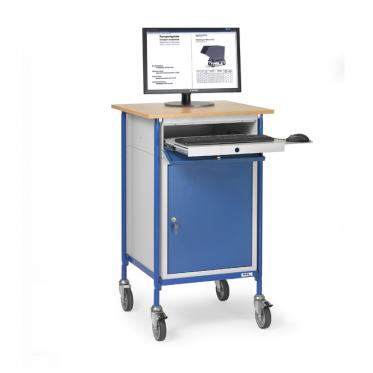 fetra Rollpult mit Stahlschrank und Tastaturauszug 1