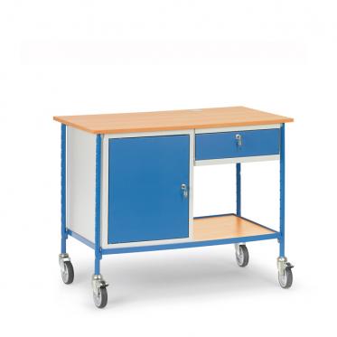fetra Rolltisch mit Stahlschrank und Schublade 