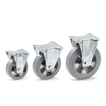 Bockrollen mit Elastic-Bereifung "blaugrau" 