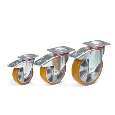 Lenkrollen mit Feststellern Polyurethan-Bereifung 