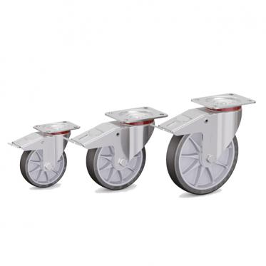 Lenkrollen mit Feststellern TPE-Bereifung 3