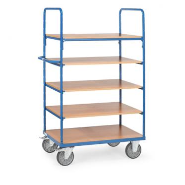 fetra Etagenwagen mit 5 Böden Gesamthöhe bis 1.800 mm 