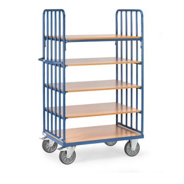 fetra Etagenwagen 5 Böden Stirnwände Rohrstreben Höhe bis 1.800 mm 