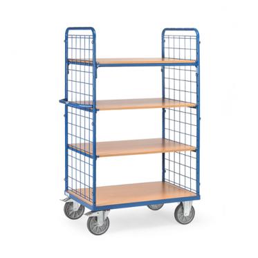 fetra Etagenwagen 4 Böden Stirnwände Drahtgitter Höhe 1.800 mm 