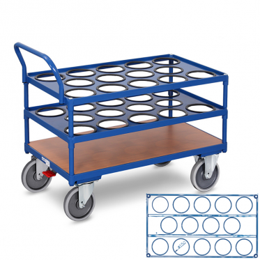 Atemluftflaschen - Transportwagen mit versetzter Aufnahme für Füllstation 