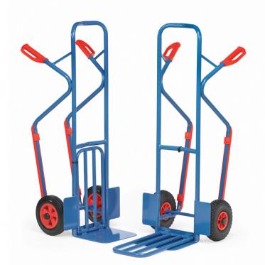 fetra Paketkarre mit Klapp- und starrer Schaufel Treppenkufen 2